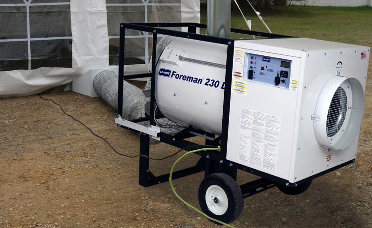 The Foreman heating event tents.